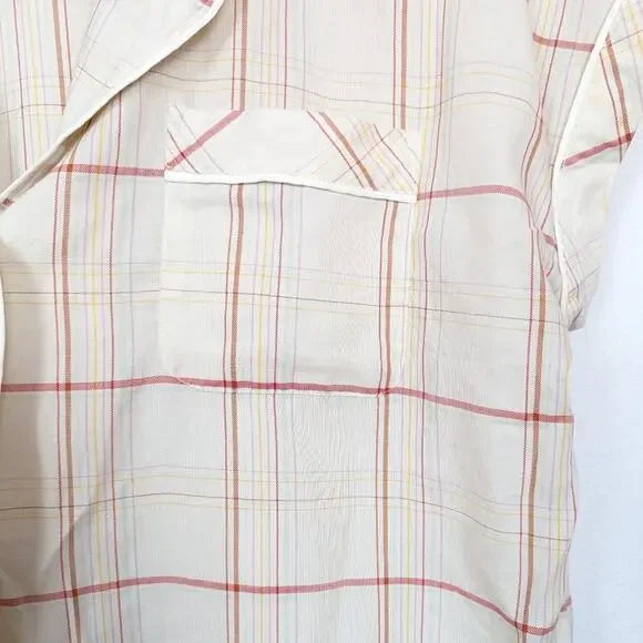 Madewell Fine Plaid Bedtime Button Pajama Top Size M - Picture 4 of 8